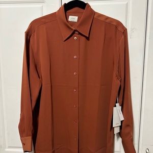 NWT Aritzia Wilfred Corfu Button Down Oversized Shirts Size1